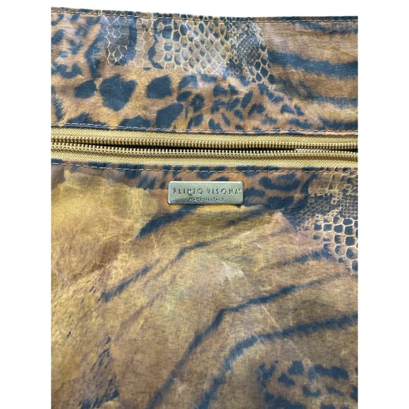 Plinio Visona Womens Brown Reversible Leather Shoulder Handbag SKU 8599 - Picture 16 of 16